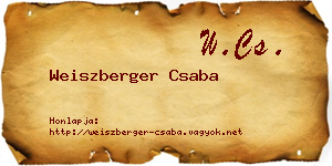 Weiszberger Csaba névjegykártya